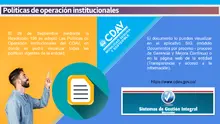 Políticas de operación institucionales
