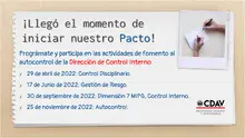 Llegó el momento de iniciar nuestro Pacto