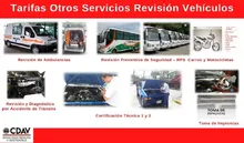 Tarifas Otros Servicios Revisión Vehículos