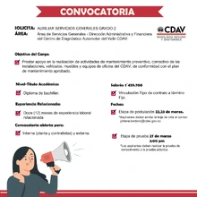 Convocatoria Auxiliar Servicios Generales Grado 2