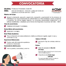 Convocatoria Profesional Universitario Grado 4