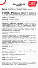 Convocatoria Auxiliar Servicios Generales