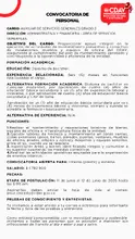 Ampliación Convocatoria Auxiliar Servicios General