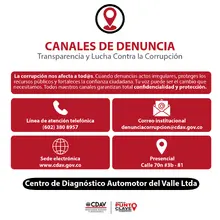 CANALES DE DENUNCIA CDAV LTDA