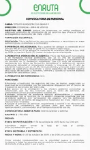 Convocatoria Técnico Ventas