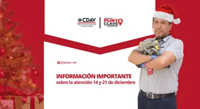 Información importante sobre la atención en los días 14 y 21 de diciembre