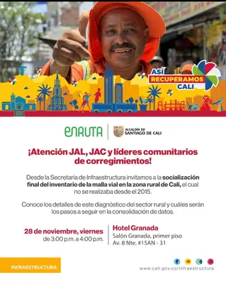 EnRuta acompa&ntilde;a la presentaci&oacute;n del diagn&oacute;stico de la malla vial rural de Cali