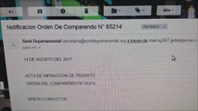 Circulan falsos correos electr&oacute;nicos notificando "infracciones de tr&aacute;nsito" 