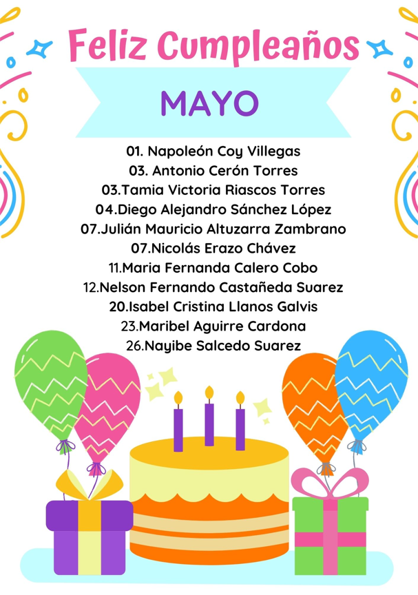  Cumpleaños Mayo