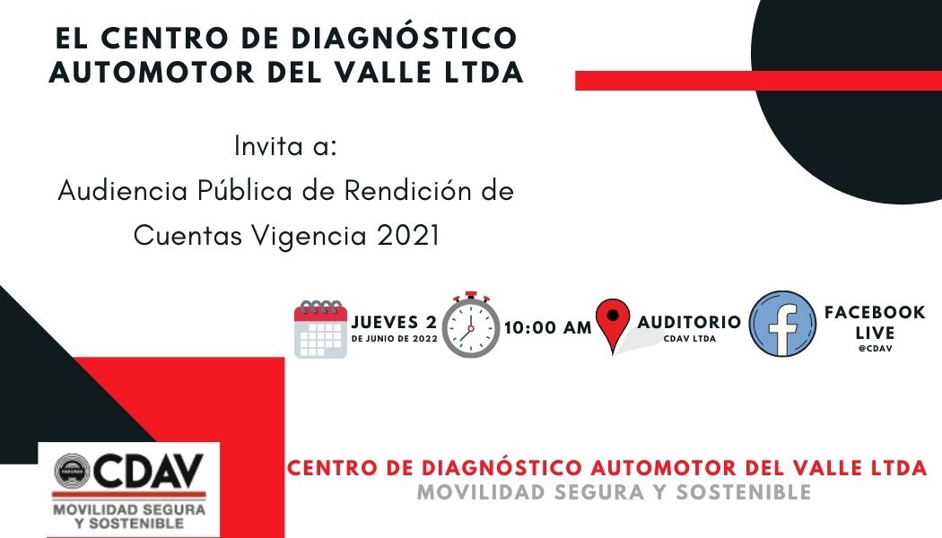 Invitación Audiencia Pública de Rendición de Cuentas Vigencia 2021