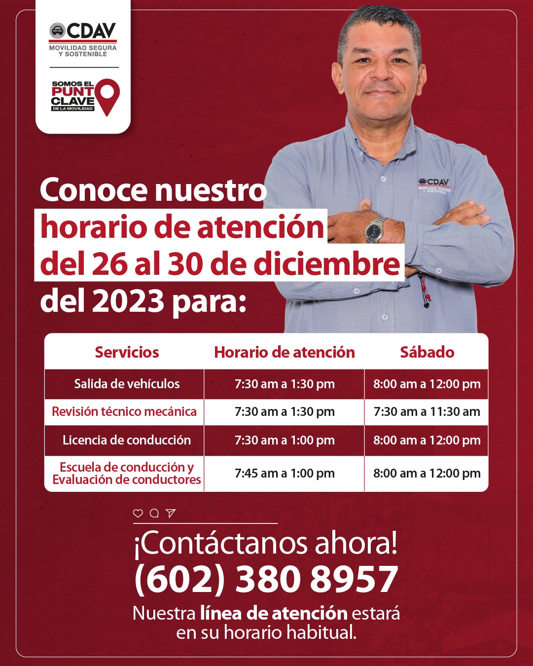 Horario Diciembre Modificado