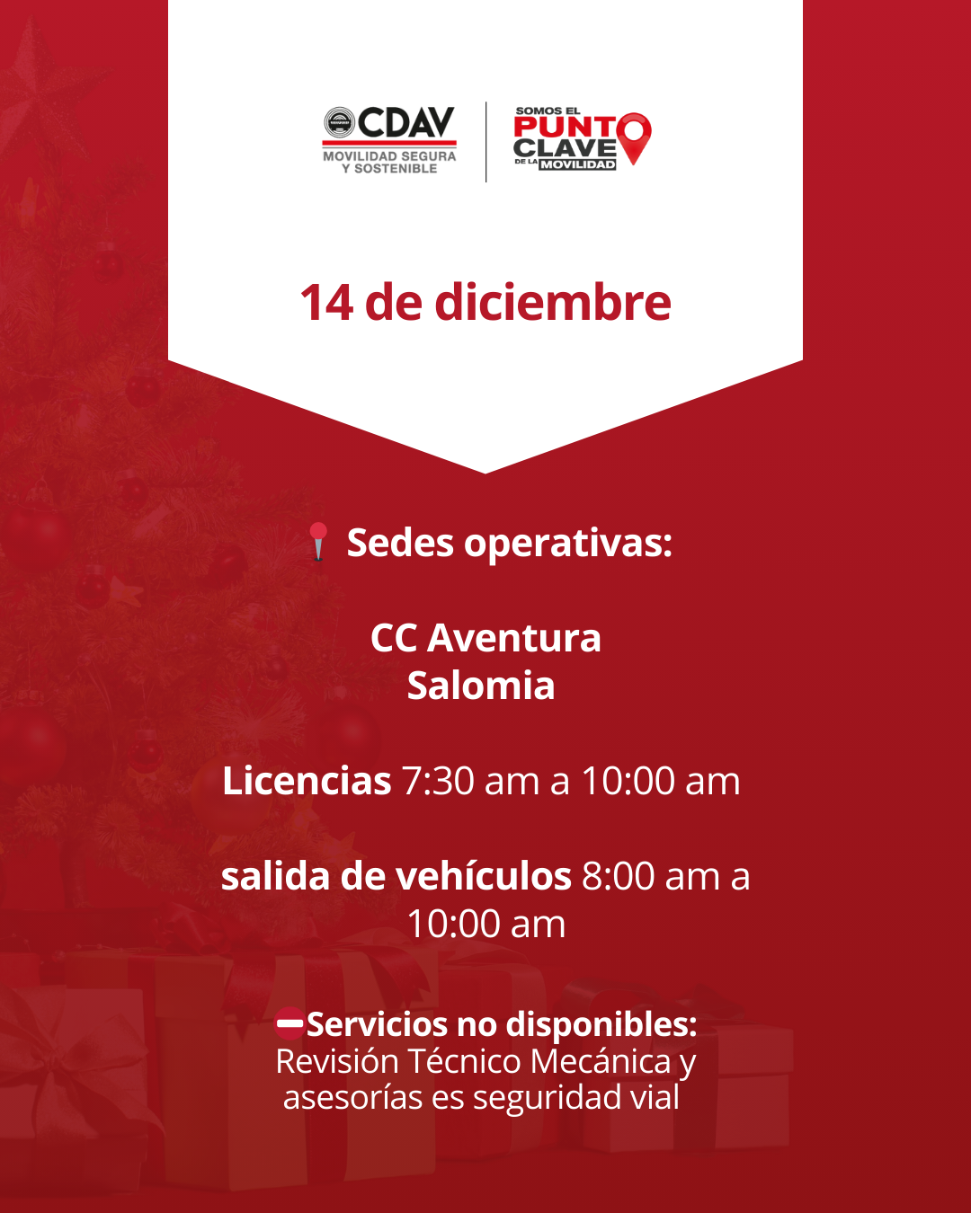 ATENCIÓN 14 DE DICIEMBRE #