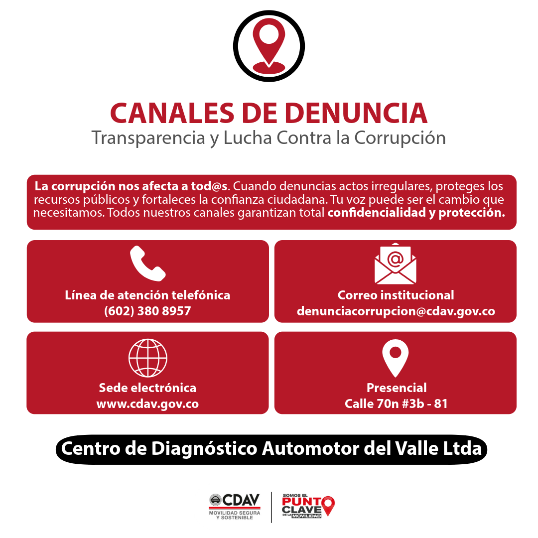 CANALES DE DENUNCIA CDAV LTDA CANALES DE DENUNCIA CDAV LTDA